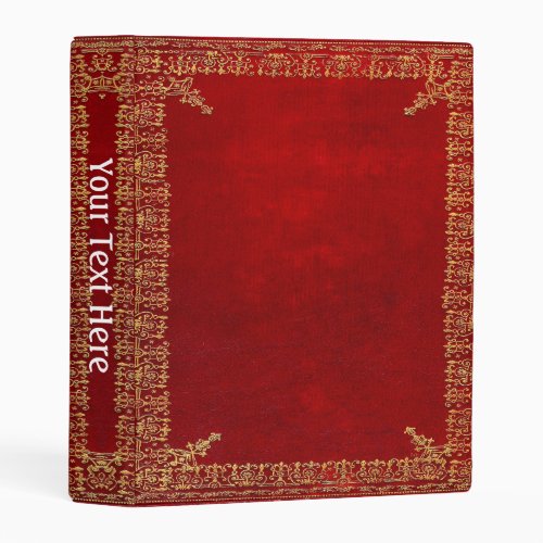 Falln Red And Gilded Gold Book Mini Binder
