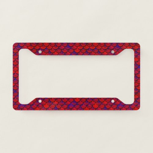 Falln Red and Purple Scales License Plate Frame