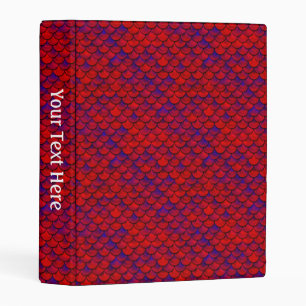 Falln Red and Purple Scales Mini Binder