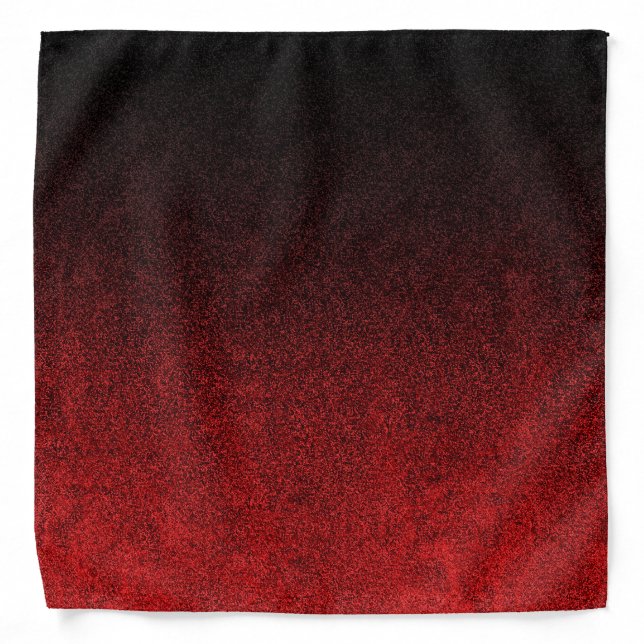Falln Red & Black Glitter Gradient Bandana (Front)