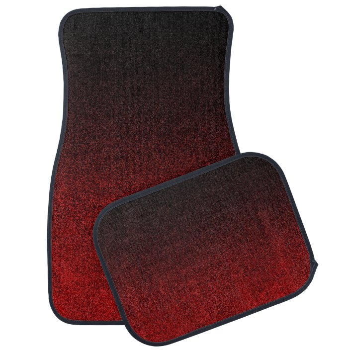 Falln Red & Black Glitter Gradient Car Mat | Zazzle.com