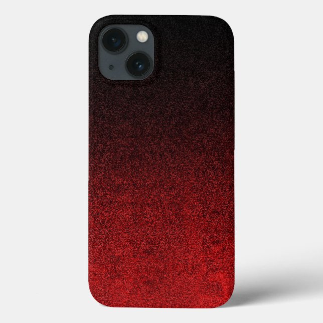 Falln Red & Black Glitter Gradient Case-Mate iPhone Case (Back)
