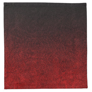Falln Red & Black Glitter Gradient Cloth Napkin