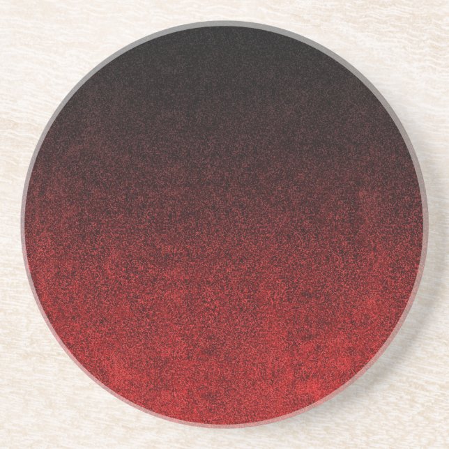 Falln Red & Black Glitter Gradient Drink Coaster (Front)