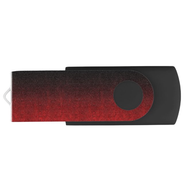 Falln Red & Black Glitter Gradient Flash Drive (Back)