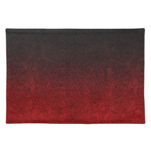 Falln Red & Black Glitter Gradient Placemat