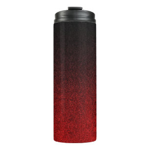 Falln Red & Black Glitter Gradient Thermal Tumbler