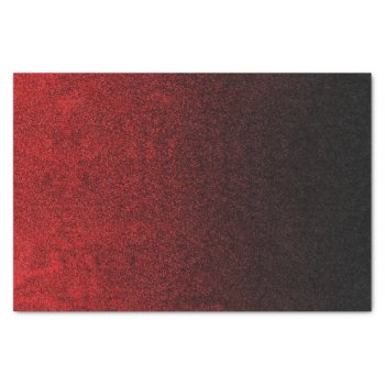 Falln Red & Black Glitter Gradient Tissue Paper by FallnAngelCreations at Zazzle