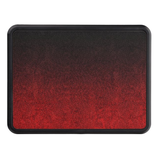 Falln Red & Black Glitter Gradient Tow Hitch Cover (Front)