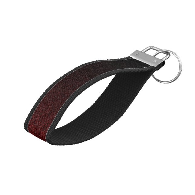 Falln Red & Black Glitter Gradient Wrist Keychain (Angled Up)