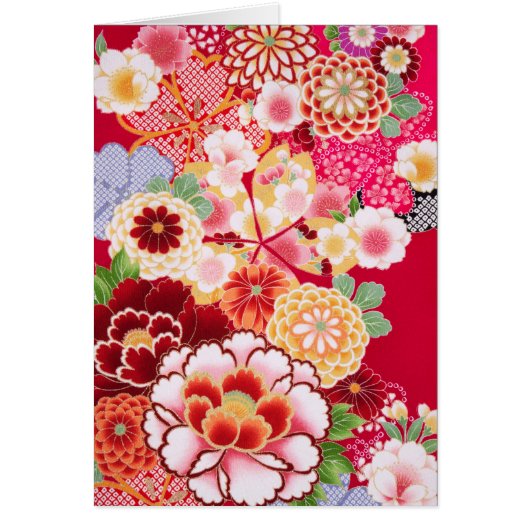 Falln Red Floral Burst Cards (Front)