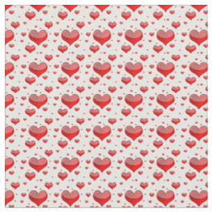Falln Red Hearts (You Choose Background Color!) Fabric
