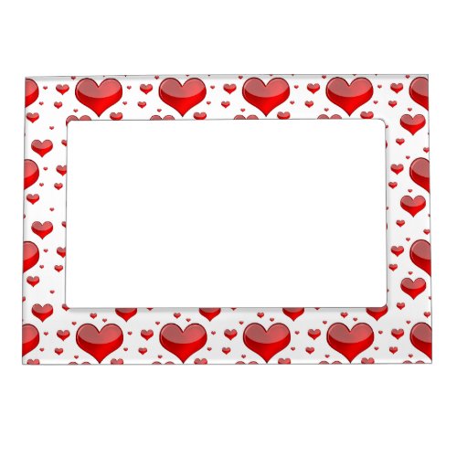 Falln Red Hearts You Choose Background Color Magnetic Frame