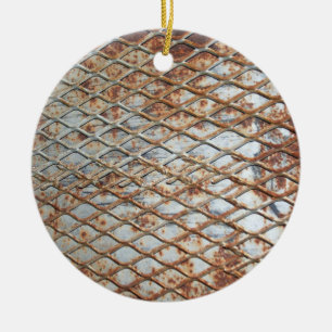 Falln Rusty Grate Ceramic Ornament