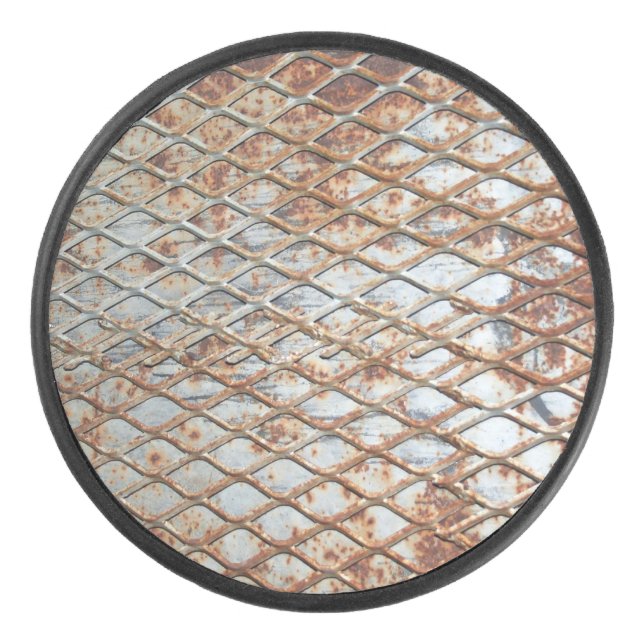 Falln Rusty Grate Hockey Puck (Front)