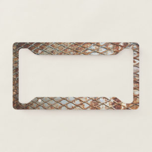 Falln Rusty Grate License Plate Frame