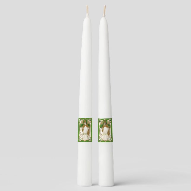 Falln Saint Patrick Taper Candle (Front)