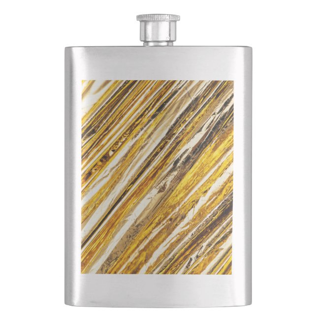 Falln Shimmering Gold Foil Flask (Front)