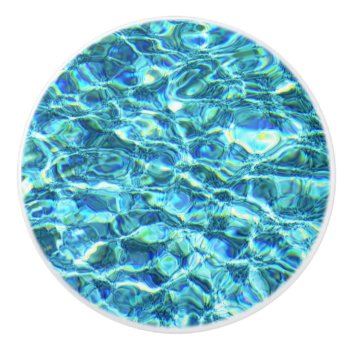 Falln Shimmering Water Ceramic Knob by FallnAngelCreations at Zazzle