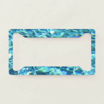 Falln Shimmering Water License Plate Frame by FallnAngelCreations at Zazzle