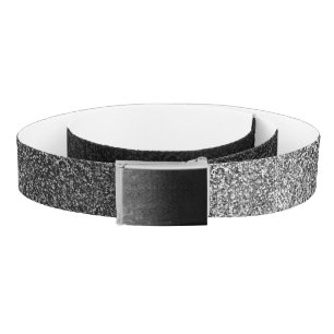 Falln Silver & Black Glitter Gradient Belt