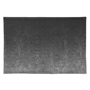 Falln Silver & Black Glitter Gradient Cloth Placemat