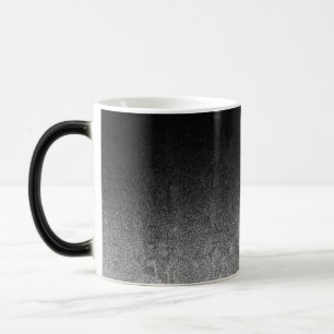 Falln Silver & Black Glitter Gradient Color Morph Mug