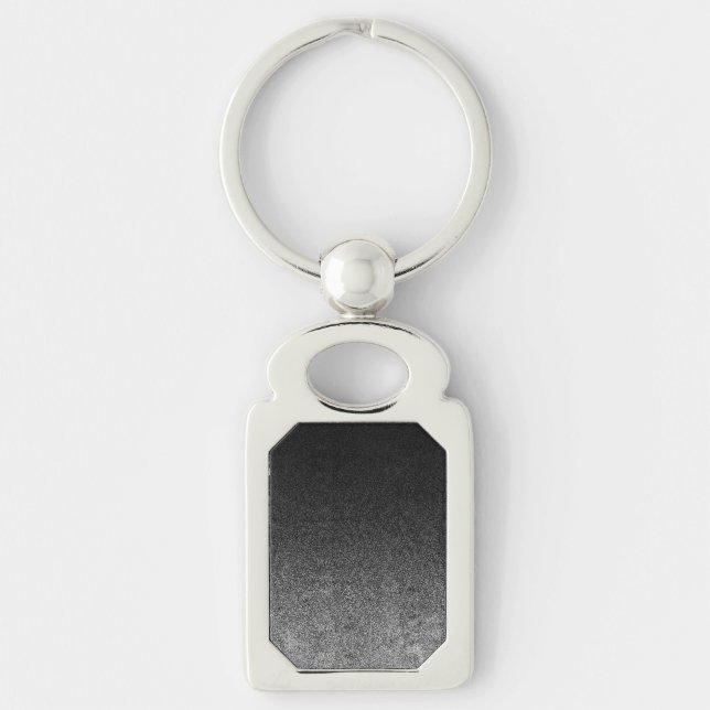 Falln Silver & Black Glitter Gradient Keychain (Front)