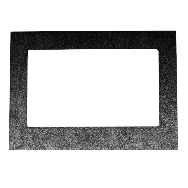 Falln Silver & Black Glitter Gradient Magnetic Photo Frame (Front)