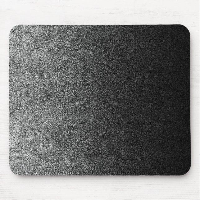 Falln Silver & Black Glitter Gradient Mouse Pad (Front)