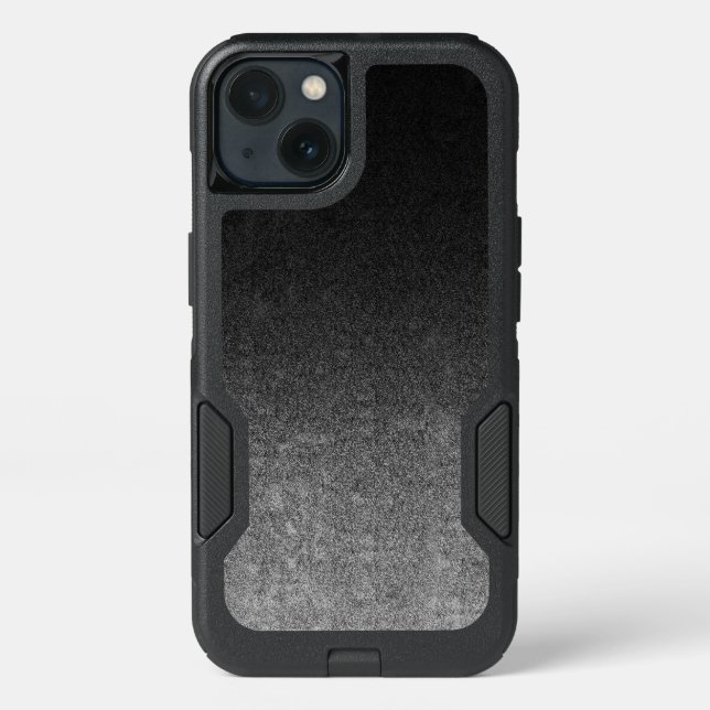 Falln Silver & Black Glitter Gradient Otterbox iPhone Case (Back)