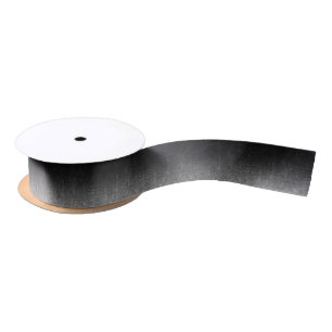 Falln Silver & Black Glitter Gradient Satin Ribbon