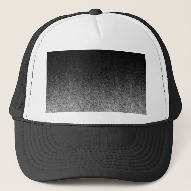 Falln Silver & Black Glitter Gradient Trucker Hat (Front)