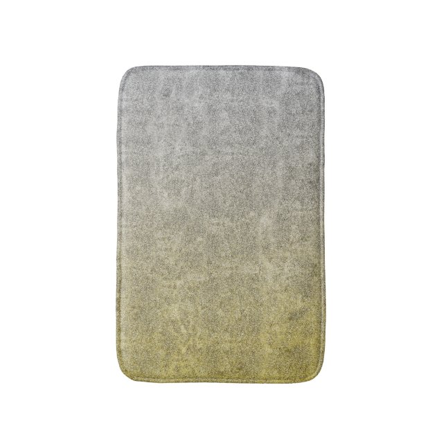 Falln Silver & Gold Glitter Gradient Bathroom Mat (Front Vertical)