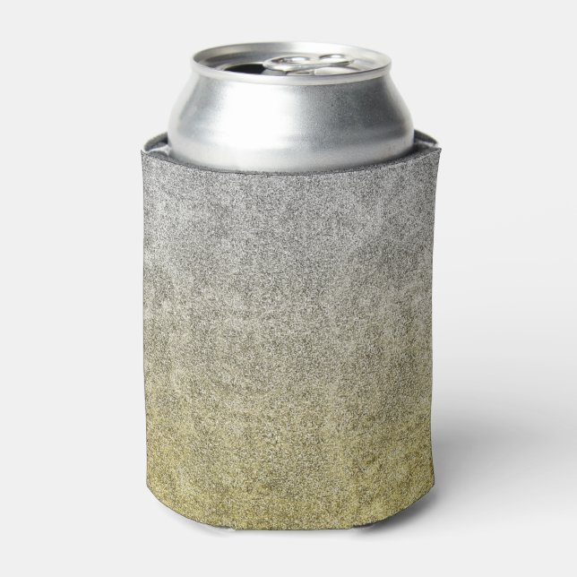 Falln Silver & Gold Glitter Gradient Can Cooler (Can Front)