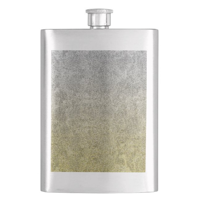Falln Silver & Gold Glitter Gradient Flask (Front)