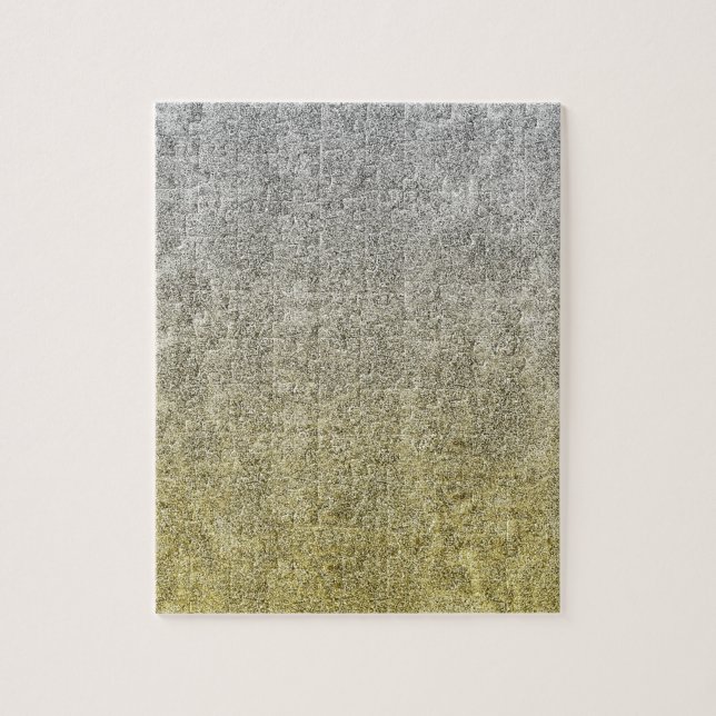 Falln Silver & Gold Glitter Gradient Jigsaw Puzzle (Vertical)