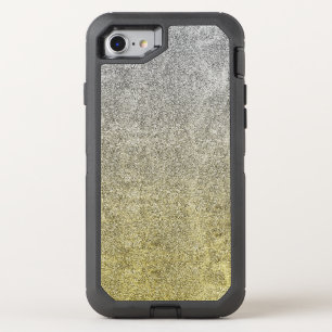 Falln Silver & Gold Glitter Gradient OtterBox Defender iPhone SE/8/7 Case