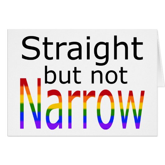 Falln Straight But Not Narrow (black text) Cards (Front Horizontal)