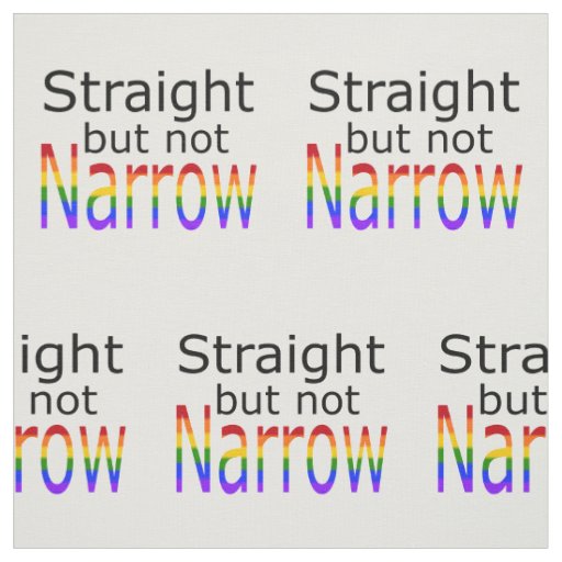 Falln Straight But Not Narrow (black text) Fabric