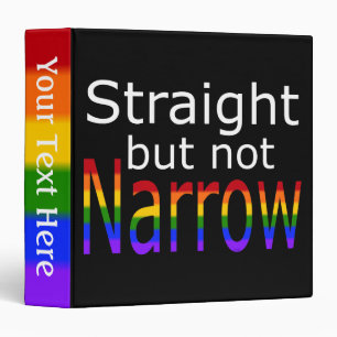 Falln Straight But Not Narrow (white text) Binder