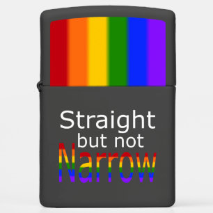 Falln Straight But Not Narrow (white text) Zippo Lighter