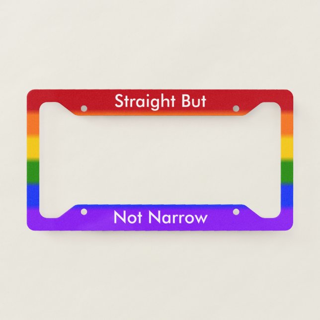 Falln Straight Not Narrow License Plate Frame (Front)