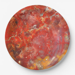 Falln Sunset Splatter Stones Paper Plates