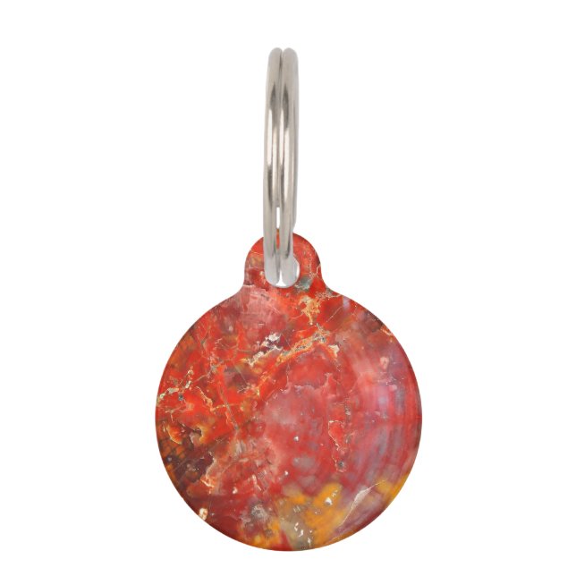 Falln Sunset Splatter Stones Pet ID Tag (Front)