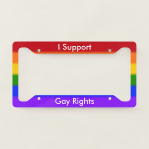 Falln Support Gay Rights License Plate Frame