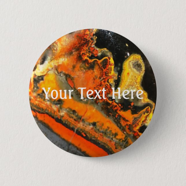 Falln Swirled Orange Stones Button (Front)
