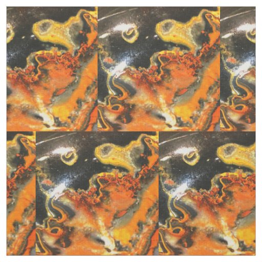 Falln Swirled Orange Stones Fabric