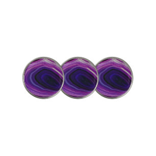 Falln Swirled Purple Geode Golf Ball Marker