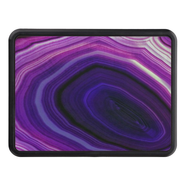 Falln Swirled Purple Geode Hitch Cover (Front)